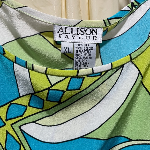 NWT Allison Taylor Silk Sleeveless Size XL Blouse - Picture 2 of 3